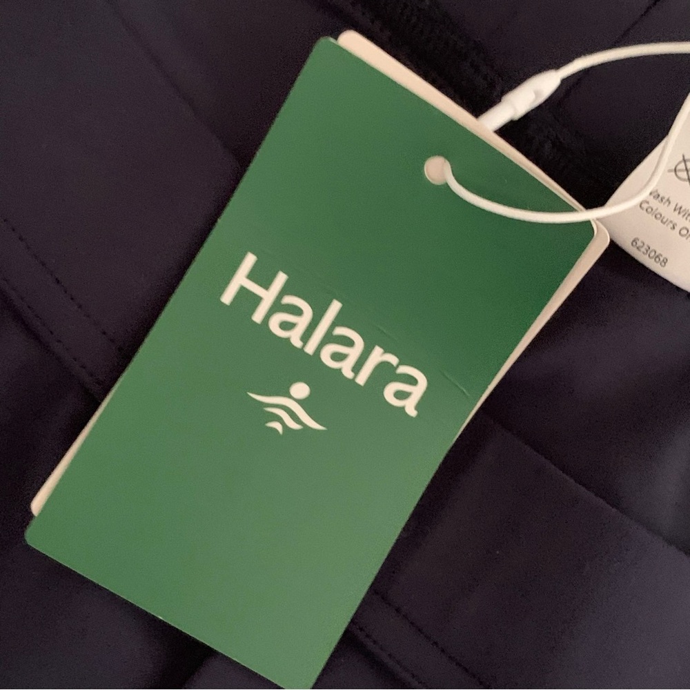 NWT Halara Halo Tek Air Navy Blue Large Four Way Stretch Breathable Pants - Picture 8 of 9